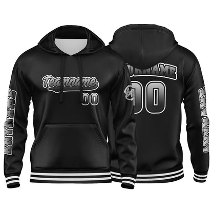 Custom White Black Sweatshirt Hoodie For Men Women Girl Boy Print Your Logo Name Number
