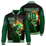 Custom Varsity Jacket Letterman jacket for Men, Women and Youth Green Black