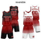 Custom Reversible Basketball Suit for Adults and Kids Red-Black