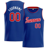 Custom Stitched Basketball Jersey for Men, Women And Kids Royal-Red-White
