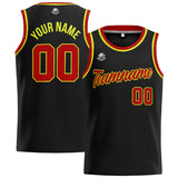 Custom Stitched Basketball Jersey for Men, Women  And Kids Black-Red-Neon Yellow