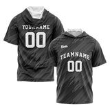 Custom Grey Short Sleeve Hoodies for Men Women Shirts with Hoods Printed Name Logo