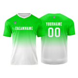 Custom Green White Uniform Jersey Kids Adults Personalized Set Jersey Shirt