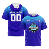 Custom Purple Light Short Sleeve Hoodies for Men Women Shirts with Hoods Printed Name Logo