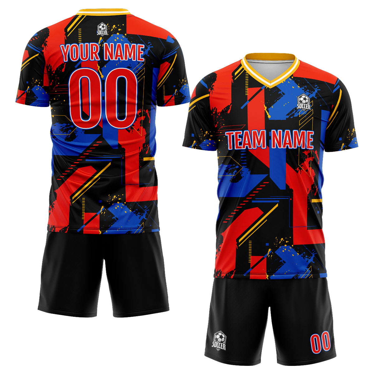 Custom Red Royal Uniform Jersey Kids Adults Personalized Set Jersey Shirt