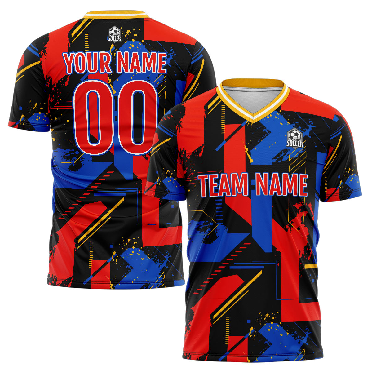 Custom Red Royal Uniform Jersey Kids Adults Personalized Set Jersey Shirt