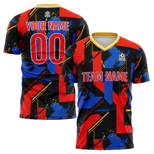 Custom Red Royal Uniform Jersey Kids Adults Personalized Set Jersey Shirt