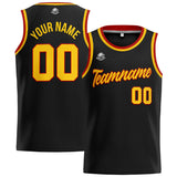 Custom Stitched Basketball Jersey for Men, Women  And Kids Black-Red-Yellow