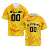 Custom Yellow Short Sleeve Hoodies for Men Women Shirts with Hoods Printed Name Logo