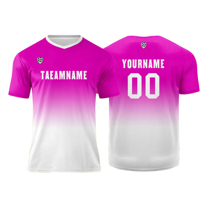 Custom Rose Red White Uniform Jersey Kids Adults Personalized Set Jersey Shirt
