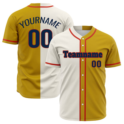 Custom Off White Yellow Hip Hop Baseball Jersey Stitched Printed - Personalized Name Number Shirts #BB-0919-0074