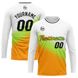 Custom Basketball Soccer Football Shooting Long T-Shirt for Adults and Kids White&Gold