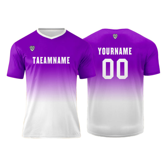 Custom Purple White Uniform Jersey Kids Adults Personalized Set Jersey Shirt