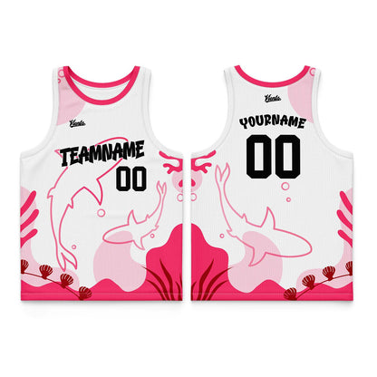 Custom Red Blue Wide Shoulder Basketball Jersey, Breathable Mesh Team Uniform for Adult & Yout