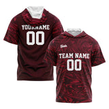 Custom Burgundy Short Sleeve Hoodies for Men Women Shirts with Hoods Printed Name Logo