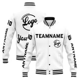 Custom Varsity Jacket Letterman jacket for Men, Women and Youth White