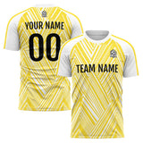 Custom Soccer Uniform Jersey Kids Adults Personalized Set Jersey Yellow&White