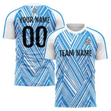 Custom Soccer Uniform Jersey Kids Adults Personalized Set Jersey Blue&White