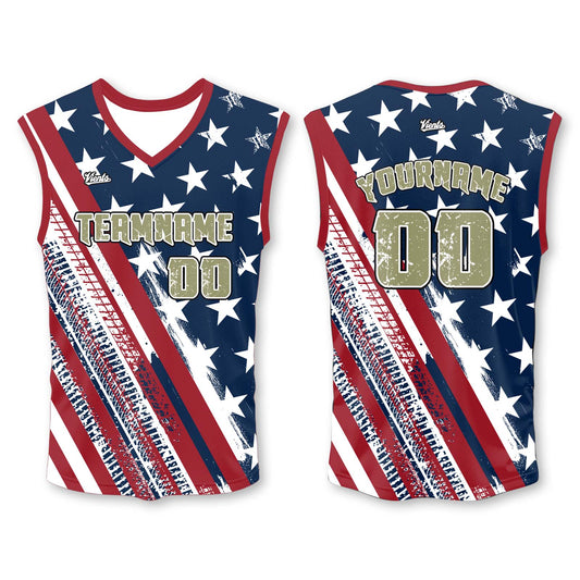 Custom Red Blue White Wide Shoulder Basketball Jersey - Breathable Mesh Team Uniform for Adult & Yout