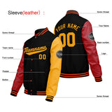 Custom Black Red Varsity Jackets for Men Women Youth Personalized Letterman Jackets