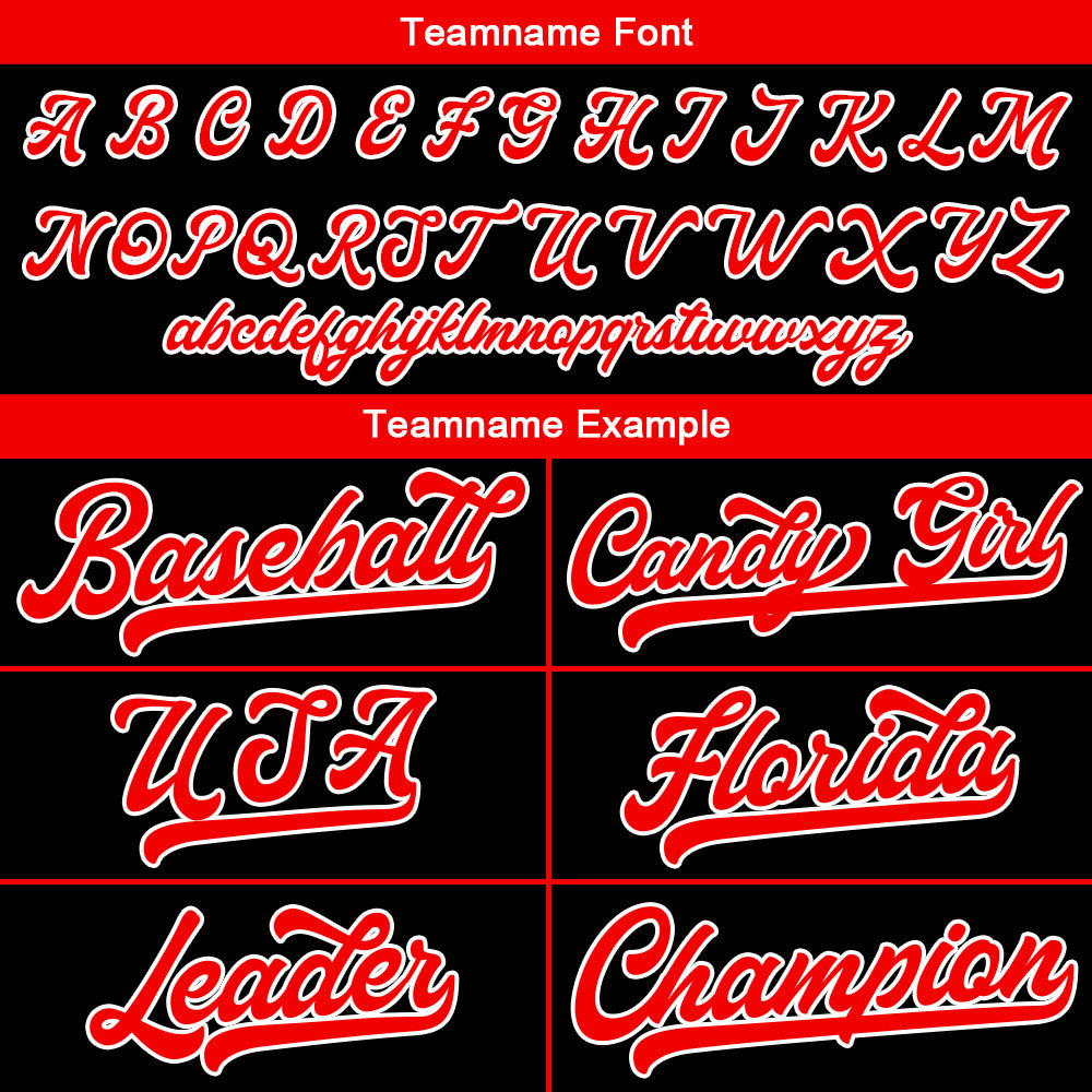 Custom Baseball Jersey Stitched Design Personalized Hip Hop Baseball Shirts Black-Red