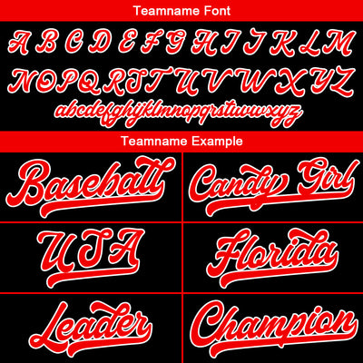 Custom Baseball Jersey Stitched Design Personalized Hip Hop Baseball Shirts Black-Red