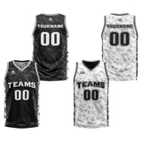 Custom Black Grey Reversible Basketball Suit for Adults and Kids Personalized Jersey