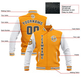 Custom Yellow White Grey Waterproof Varsity Jackets Personalized Stitched Name Number Logo to Letterman Jackets