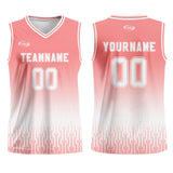Custom Pink White Gradient Basketball Jersey Uniform Suit Printed Your Logo Name Number