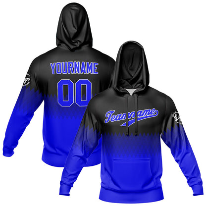 Custom Black Blue Sports hoodie Sweatshirt Set for Men Women Youth Tops and Pants Set Tracksuit