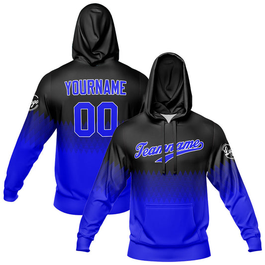 Custom Black Blue Sports hoodie Sweatshirt Set for Men Women Youth Tops and Pants Set Tracksuit