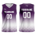 Custom Purple White Gradient Basketball Jersey Uniform Suit Printed Your Logo Name Number
