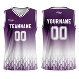 Custom Purple White Gradient Basketball Jersey Uniform Suit Printed Your Logo Name Number