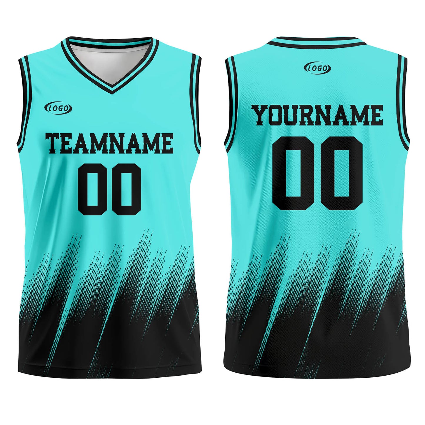 Custom Teal Black Basketball Jersey Uniform Suit Printed Your Logo Name Number