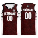 Custom Black Red Basketball Jersey Uniform Suit Printed Your Logo Name Number