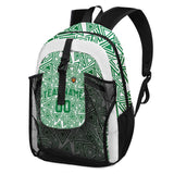 Customize Green Yellow Sports Backpacks Featuring Personalized Names, Numbers and Logos