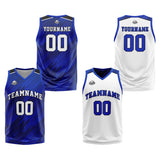 Custom Strip-Type Royal Reversible Basketball Suit for Adults and Kids Personalized Jersey