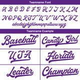 Custom Baseball Jersey Stitched Design Personalized Hip Hop Baseball Shirts White-Purple