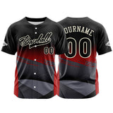 Custom Red Button Down Baseball Jersey for Men Women Adult Youth Print Name Number Logo