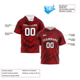 Custom Red Short Sleeve Hoodies for Men Women Shirts with Hoods Printed Name Logo