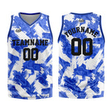 Custom Basketball Jersey Uniform Suit Printed Your Logo Name Number Blue&White