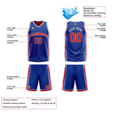 Custom Royal Red White Reversible Basketball Suit for Adults and Kids Personalized Jersey
