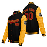 Custom Black Yellow Varsity Jackets for Men Women Youth Personalized Letterman Jackets