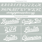 Custom Baseball Jersey Stitched Design Personalized Hip Hop Baseball Shirts Gray-White