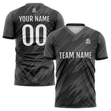 Custom Grey Uniform Jersey Kids Adults Personalized Set Jersey Shirt
