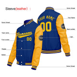 Custom Blue Yellow Varsity Jackets for Men Women Youth Personalized Letterman Jackets