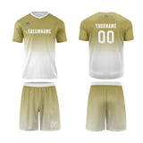 Custom Khaki White Uniform Jersey Kids Adults Personalized Set Jersey Shirt