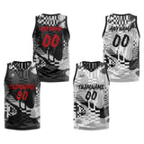 Custom Reversible Basketball Suit for Adults and Kids Personalized Jersey Black&Gray