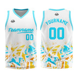 Custom Basketball Jersey Uniform Suit Printed Your Logo Name Number Black&Light Blue