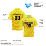 Custom Yellow Short Sleeve Hoodies for Men Women Shirts with Hoods Printed Name Logo